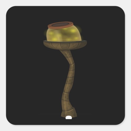 グリッチ家具フロアランプのホタルのジャーのフロアランプ スクエアシール (正面)