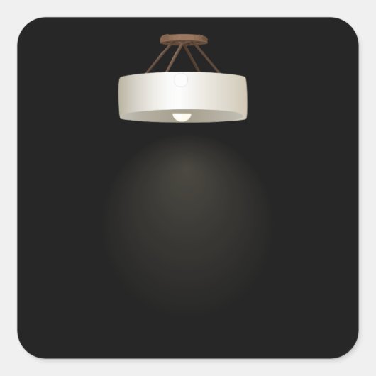 グリッチ家具天井ランプ青銅製天井ランプ スクエアシール (正面)