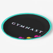 グリッチ文字体操体操ハート ペーパープレート (アングル)