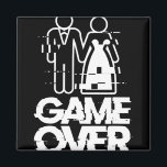 グリッチ新郎新婦おもしろいの結婚試合 マグネット<br><div class="desc">グリッチ新郎新婦おもしろいの結婚試合</div>