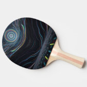 グリッチ暗闇ホラー旅行カラフル 卓球ラケット (横)