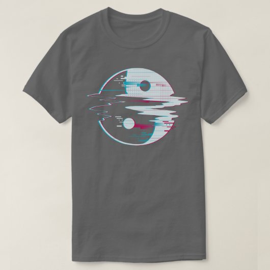 グリッチ陰陽 Tシャツ (デザイン正面)