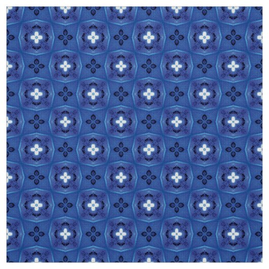 グリッチ2ブルーホワイト家具生地 ファブリック (見本)