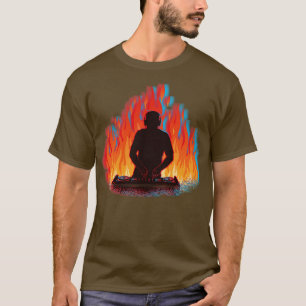 グリッチDJ EDMトランス電子トランス音楽ビート Tシャツ