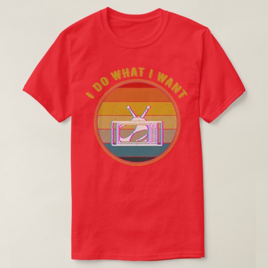 グリッチTvを使う動揺して Tシャツ (デザイン正面)