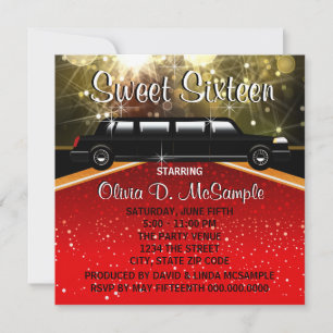 グリッツとグラマーのレッドカーペット映画スターの招待状 招待状