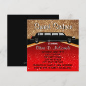 グリッツとグラマーのレッドカーペット 映画スターの招待状 招待状 (正面/裏面)