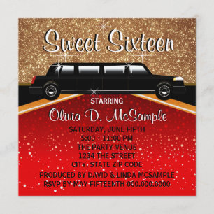 グリッツとグラマーのレッドカーペット 映画スターの招待状 招待状