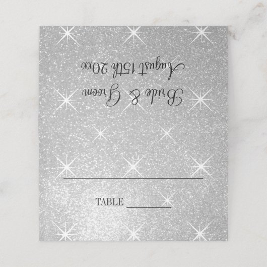 グリッツとグラムのカスタムウェディングテーブル座席表 プレイスカード (外部開封)