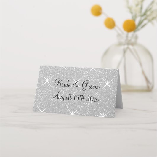 グリッツとグラムのカスタムウェディングテーブル座席表 プレイスカード (裏面)