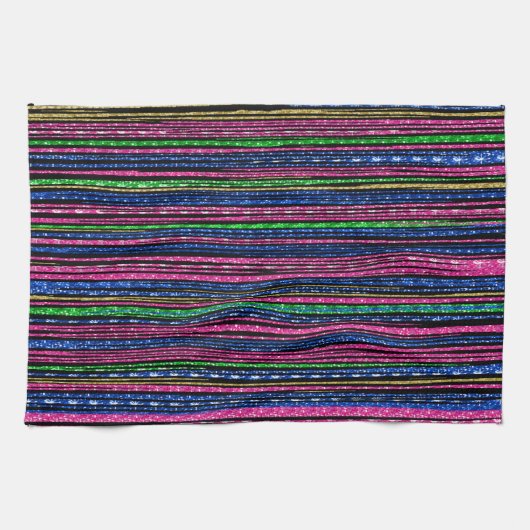 グリッツアンドグラムスパークリーストライプズ キッチンタオル (横)