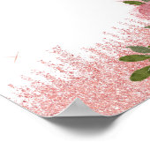 グリッツアンドグラムバラ金ゴールド空白のグリッター ポスター (角)