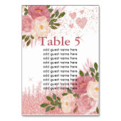 グリッツアンドグラムピンクグリッタースパークルシャイン テーブルナンバー (正面)