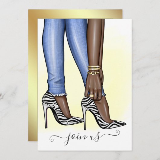 グリッツィゼブラファッショニスタバチェロレッテ 招待状 (正面/裏面)