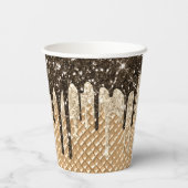 グリッツィチョコレートアイスクリームコーングリッタードリップ 紙コップ (裏面)