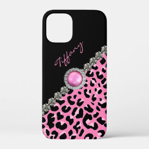 グリッツィピンクジャガープリントiPhone iPhone 12 Mini ケース