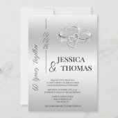 グリッツィーポーシュ60th結婚ダイヤモンドの記念日 招待状 (正面)