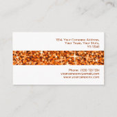 グリッツオレンジストライプ色ビジネスカードホワイト 名刺 (裏面)