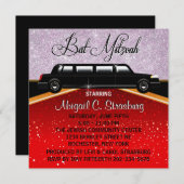 グリッツグラマーレッドカーペット映画スター招待状 招待状 (正面/裏面)