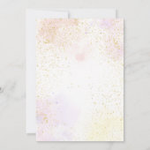 グリッツグラムグラマースパパーティーガールメイクアップ誕生日 招待状 (裏面)