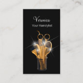 グリッツグラム美しいヘアスタイリストアポイントメントカード 名刺 (正面)