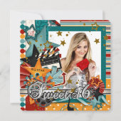 グリッツグラモールムービースタースウィート16招待状 招待状 (正面)