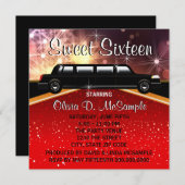 グリッツグラモールレッドカーペットムービースター招待状 招待状 (正面/裏面)