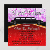 グリッツグラモールレッドカーペットムービースター招待状 招待状 (正面/裏面)