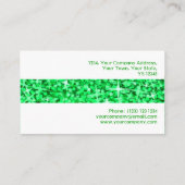 グリッツグリーンストライプビジネスカードホワイト 名刺 (裏面)