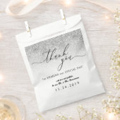 グリッツシンプルフォーマルミニマ結婚リスト フェイバーバッグ (クリップ留めされた状態)