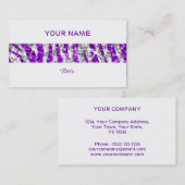 グリッツゼブラパープルストライプホワイトバック 名刺 (正面/裏面)