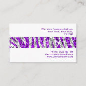 グリッツゼブラパープルストライプ名刺ホワイト 名刺 (裏面)