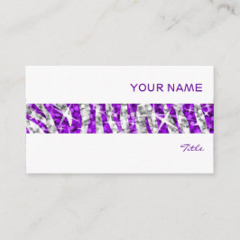 グリッツゼブラパープルストライプ名刺ホワイト 名刺