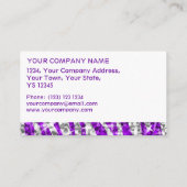 グリッツゼブラパープルビジネスカードホワイトストライプ 名刺 (裏面)