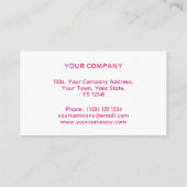 グリッツゼブラピンクストライプクホワイトバック 名刺 (裏面)