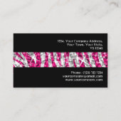 グリッツゼブラピンクストライプク名刺ブラック 名刺 (裏面)