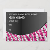 グリッツゼブラピンク黒曲線'バチェロレッテ' 招待状 (裏面)