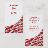 グリッツゼブラレッドホワイトカーブポートレート 名刺 (正面/裏面)