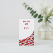 グリッツゼブラレッドホワイトカーブポートレート 名刺 (スタンド正面)