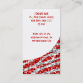 グリッツゼブラレッドホワイトカーブポートレート 名刺 (裏面)