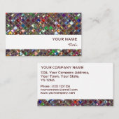 グリッツタイル数々のカラープリントホワイトストライプ 名刺 (正面/裏面)