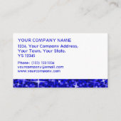 グリッツダークブルー白ストライプ色名刺 名刺 (裏面)