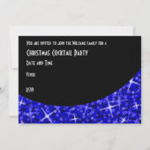 グリッツダークブルー黒曲線「クリスマスパーティー」 招待状 (裏面)