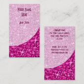 グリッツピンクカーブ名刺ポートレート 名刺 (正面/裏面)
