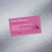 グリッツピンクグラマラス清掃サービス守衛室 マグネット名刺 (インサイチュ)