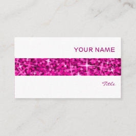 グリッツピンクストライプクの名刺ホワイト 名刺
