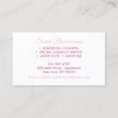 グリッツピンクラグジュアリークリーニングメイドジャニージョリュード 名刺 (裏面)