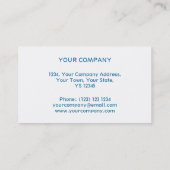 グリッツブルーストライプビジネスカードホワイトバック 名刺 (裏面)