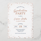 グリッツモダン卒業パーティーフォイル招待状 箔招待状 (正面)