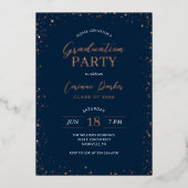グリッツモダン卒業パーティーフォイル招待状 箔招待状 (正面)